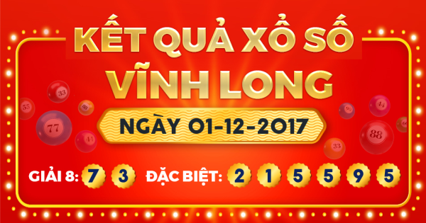 Kết quả xổ số Vĩnh Long ngày 1/12/2017