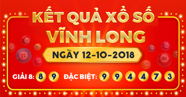 Kết quả xổ số Vĩnh Long ngày 12/10/2018