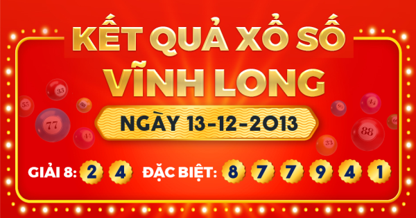 Kết quả xổ số Vĩnh Long ngày 13/12/2013