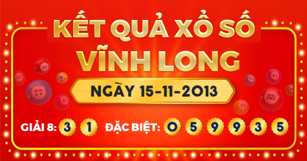 Kết quả xổ số Vĩnh Long ngày 15/11/2013