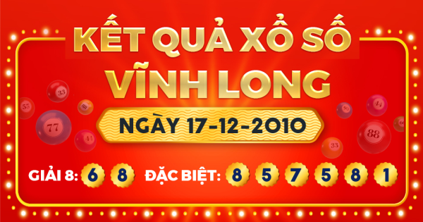 Kết quả xổ số Vĩnh Long ngày 17/12/2010