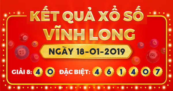 Kết quả xổ số Vĩnh Long ngày 18/1/2019