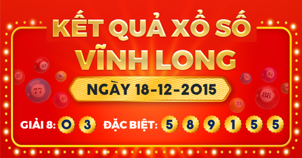 Kết quả xổ số Vĩnh Long ngày 18/12/2015