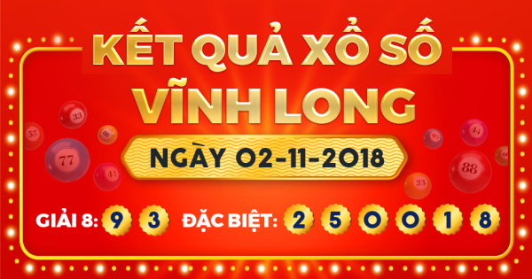 Kết quả xổ số Vĩnh Long ngày 2/11/2018