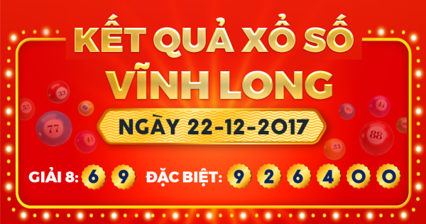 Kết quả xổ số Vĩnh Long ngày 22/12/2017