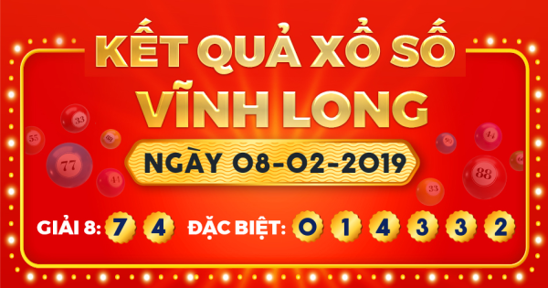 Kết quả xổ số Vĩnh Long ngày 8/2/2019
