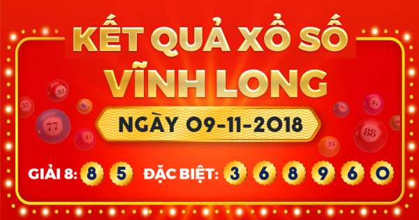 Kết quả xổ số Vĩnh Long ngày 9/11/2018